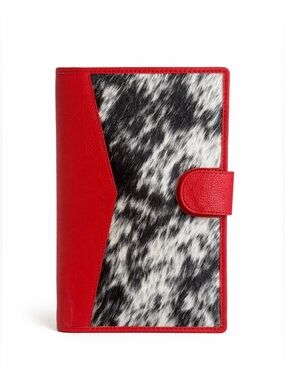 Cowhide leather travel wallet